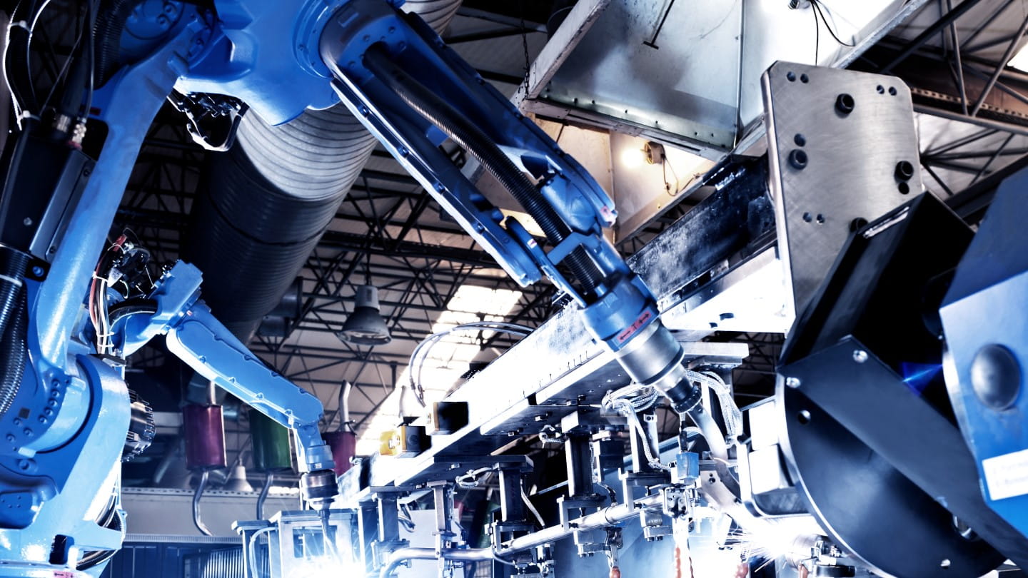 Robot on production line