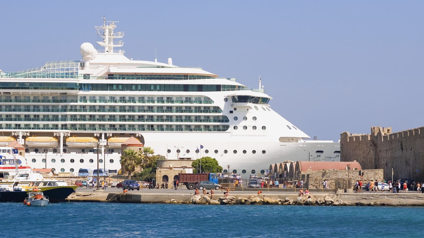 Cruise ship in port