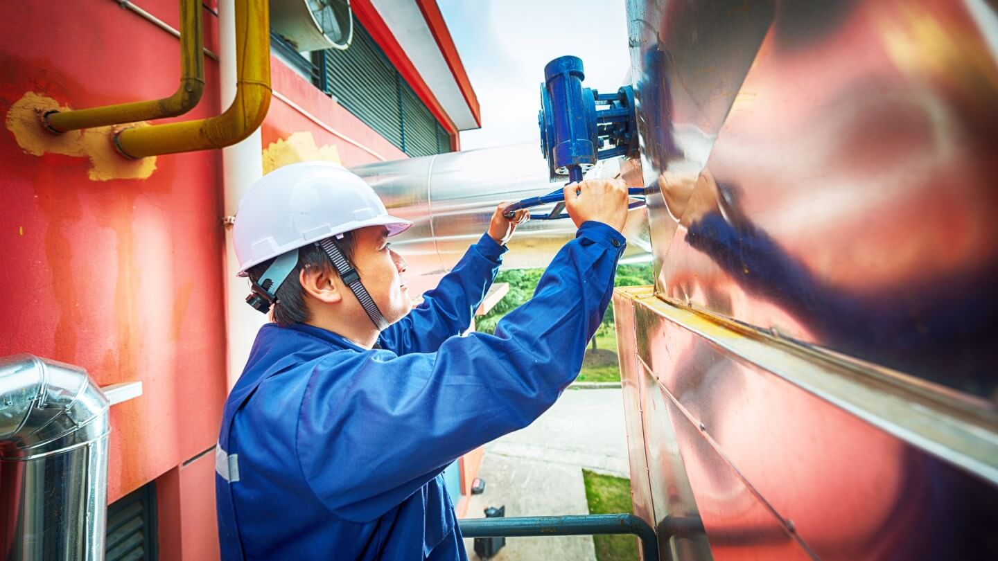 Engineer working on power generation